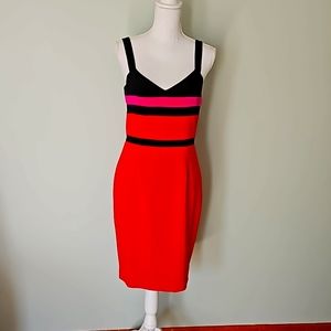 JAY GODFREY Colorblock Pattern Knee-Length Dress